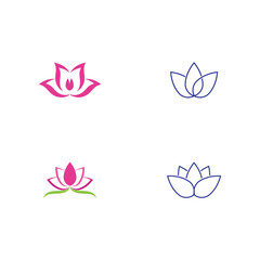 Set Beauty Vector lotus icon