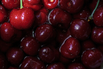 Sweet cherries background