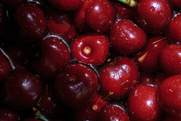 Sweet cherries background