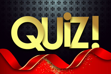 quiz in black background and golden stars