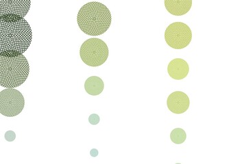 Light Green, Yellow vector pattern with spheres.