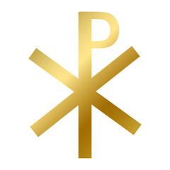 Obraz premium Chi rho symbol isolated christianity religion sign