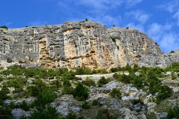 Fototapeta na wymiar Rock mass in the Big Crimean canyon