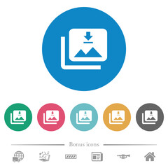Download multiple images flat round icons