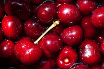 Sweet cherries background