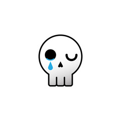 Crying skull icon. Abstract. Vector eps.10