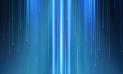 Futuristic fractal digital science technology background. Smooth lines, color gradient. Neon light, abstract reflection and perspective.