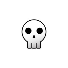 Small skull emoticon. Icon. Vector eps.10
