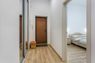 door in modern entrance hall of corridor in expensive apartments