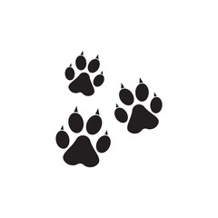 Fototapeta na wymiar Dog paw vector footprint icon