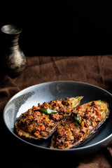 Middle eastern meal with vase