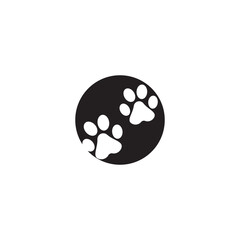 Dog paw vector footprint icon