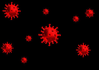 Illustration abstraction of coronavirus icon and symbol isolated 