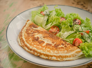Delicious and healthy lunch with different ingredients
