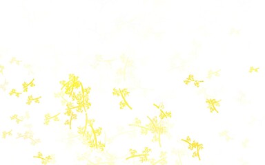 Light Yellow vector natural backdrop with branches.