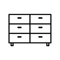 Drawer furniture design vector icon