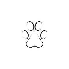 Dog paw vector footprint icon