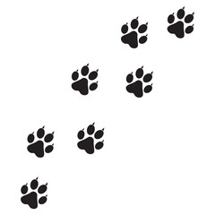 Naklejka na ściany i meble Dog paw vector footprint icon
