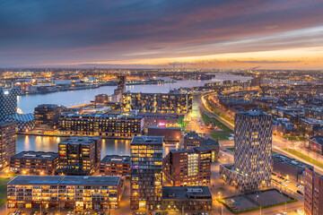 Fototapeta na wymiar Rotterdam, Netherlands Skyline
