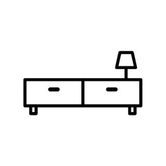 Drawer furniture design vector icon