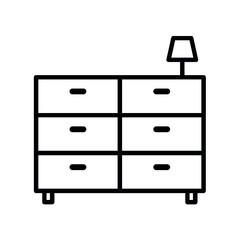 Drawer furniture design vector icon
