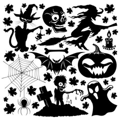 Halloween holiday set on a white background.