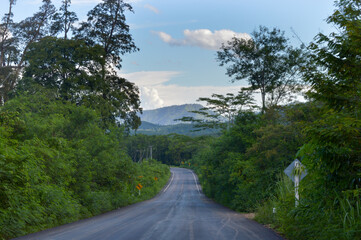 Roads in Na Yung District Udon Thani Province, Thailand