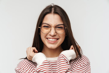 Portrait of a pretty young brunette woman