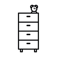 Drawer furniture design vector icon