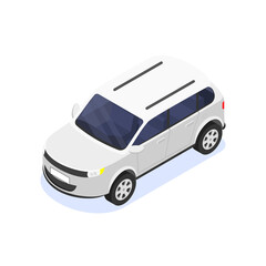 Offroad car isolated on white background.