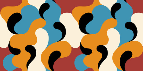 Modern vector pattern with multicolor abstract shapes. Colorful abstract background.