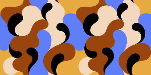 Modern vector pattern with multicolor abstract shapes. Colorful abstract background.