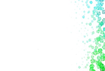 Light Blue, Green vector template with chaotic shapes.