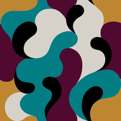 Modern vector pattern with multicolor abstract shapes. Colorful abstract background.