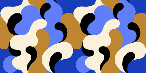 Modern vector pattern with multicolor abstract shapes. Colorful abstract background.