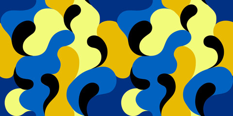 Modern vector pattern with multicolor abstract shapes. Colorful abstract background.