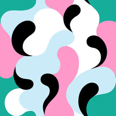 Modern vector pattern with multicolor abstract shapes. Colorful abstract background.