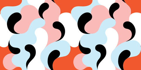 Modern vector pattern with multicolor abstract shapes. Colorful abstract background.