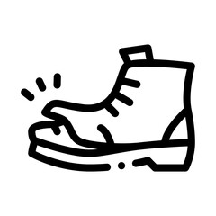 homeless torn boot icon vector. homeless torn boot sign. isolated contour symbol illustration