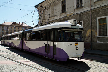 image of old tramway transport in Timisoara 