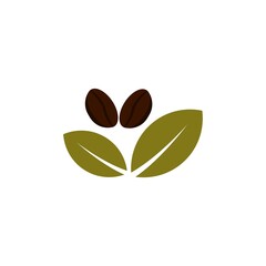 Fototapeta na wymiar coffee beans plant vector design template illustration