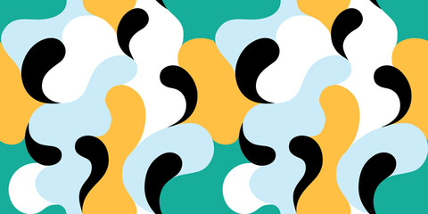 Modern vector pattern with multicolor abstract shapes. Colorful abstract background.