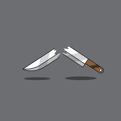 Broken knife icon design. Abstract. Vector eps.10