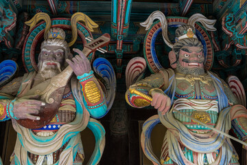 Giant Guardians by the gates of Bulguksa Temple, Gyeongju, South Korea