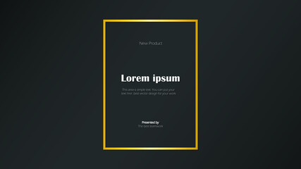 Modern abstract black gradient background in full HD size, vector template for your design work, presentation, website or others.
