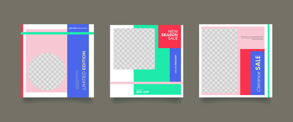 Unique Editable modern Social Media banner Template.Promotional web banner for social media. Elegant sale and discount promo. Fashion and lifestyle blog templates, web banners
