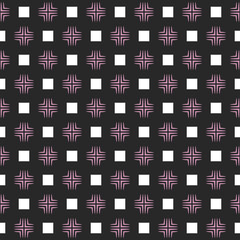 Vector seamless pattern texture background with geometric shapes, colored in black, violet, white colors.