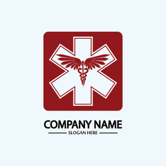 Caduceus, Caduceus logo icon for Medical healthcare conceptual vector illustrations