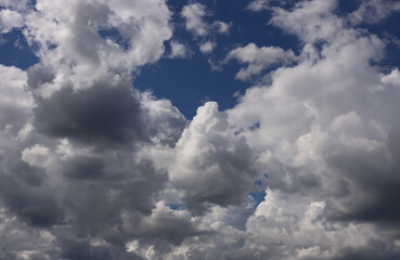 The sky and the clouds