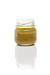 Nutrition concept - Healthy food, Diet, Detox, Clean Eating or Vegetarian concept. A glass jar of nutritious food against white background. Delicious take away food in glass jars.